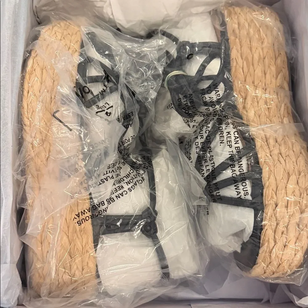 NWT. Seychelles Black Espadrille “Made for This” Wedge Sandals